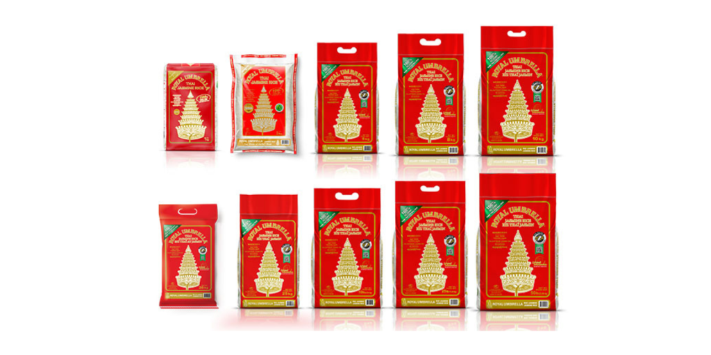 What sizes does Royal Umbrella’s Thai Jasmine Rice Come in