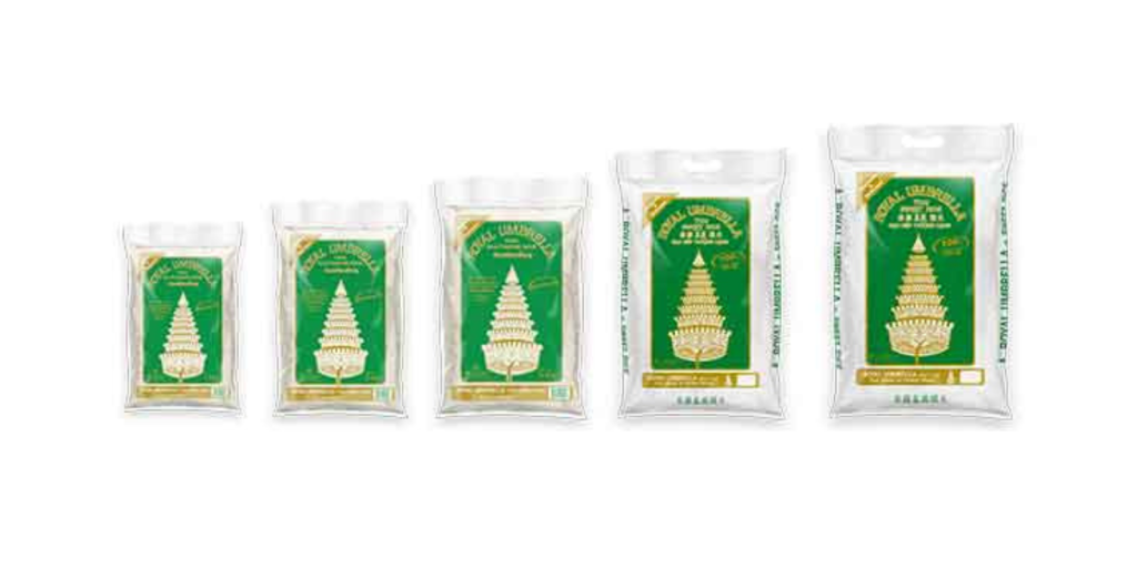 What sizes does Royal Umbrella’s Thai Jasmine Rice Come in
